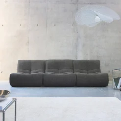 Fauteuils boucléstof Sokol 1 zitplaats (set van 3)