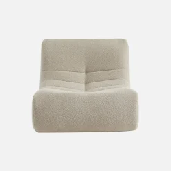 Fauteuils boucléstof Sokol 1 zitplaats (set van 3)