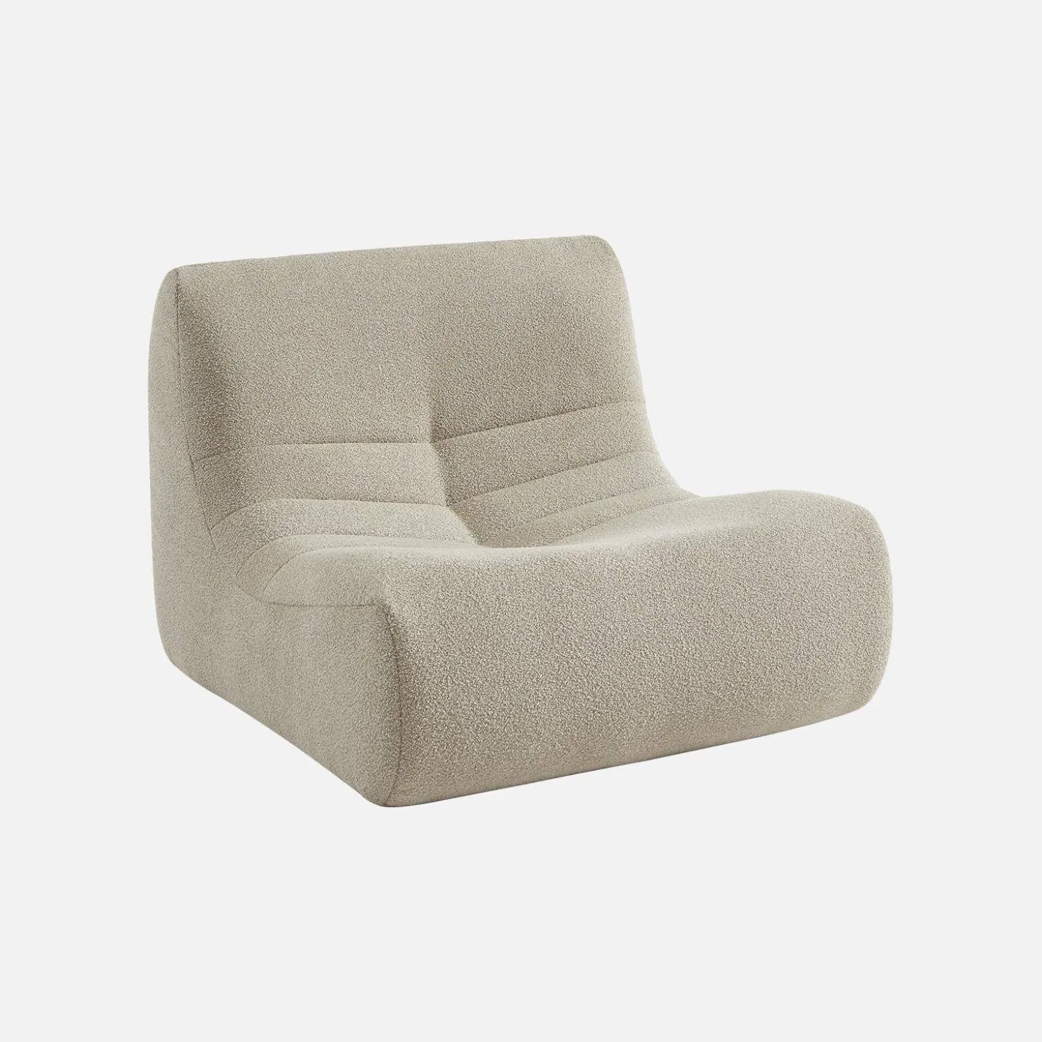 Fauteuils boucléstof Sokol 1 zitplaats (set van 3)