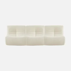 Fauteuils boucléstof Sokol 1 zitplaats (set van 3)
