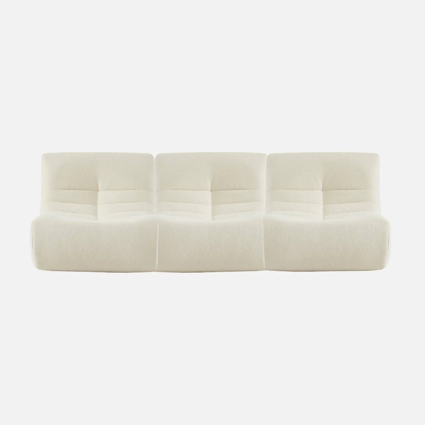 Fauteuils boucléstof Sokol 1 zitplaats (set van 3)
