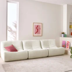 Fauteuils boucléstof Sokol 1 zitplaats (set van 3)