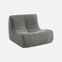 Fauteuils boucléstof Sokol 1 zitplaats (set van 3)