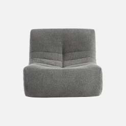 Fauteuils boucléstof Sokol 1 zitplaats (set van 3)