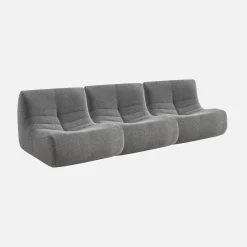 Fauteuils boucléstof Sokol 1 zitplaats (set van 3)