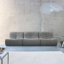 Fauteuils boucléstof Sokol 1 zitplaats (set van 3)
