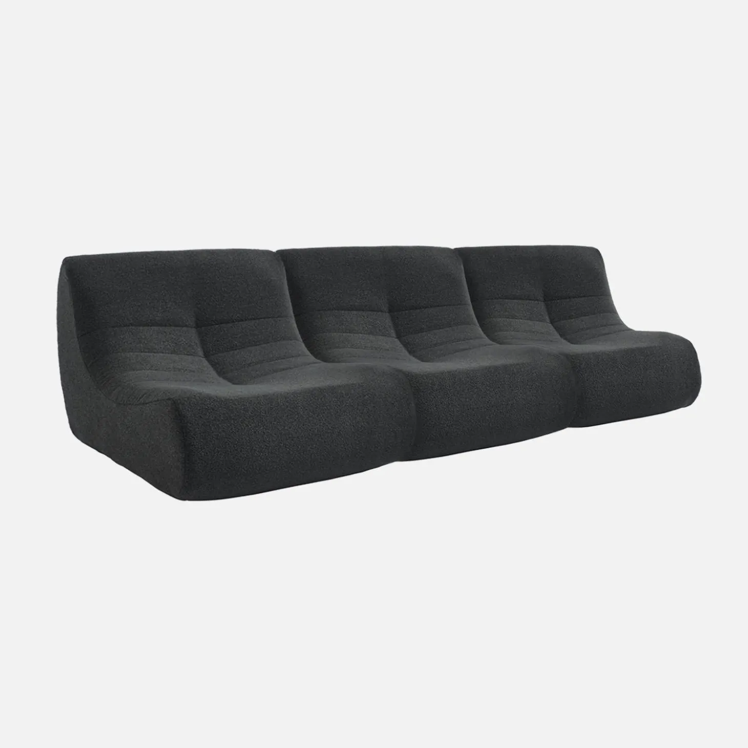Fauteuils boucléstof Sokol 1 zitplaats (set van 3)
