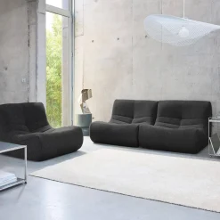 Fauteuils boucléstof Sokol 1 zitplaats (set van 3)