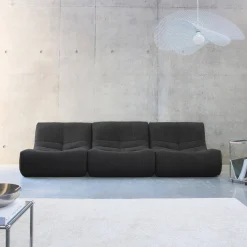 Fauteuils boucléstof Sokol 1 zitplaats (set van 3)