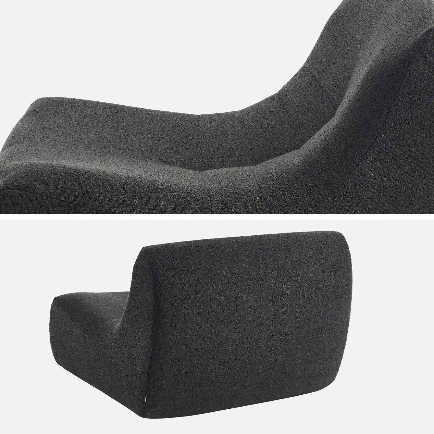 Fauteuils boucléstof Sokol 1 zitplaats (set van 2)