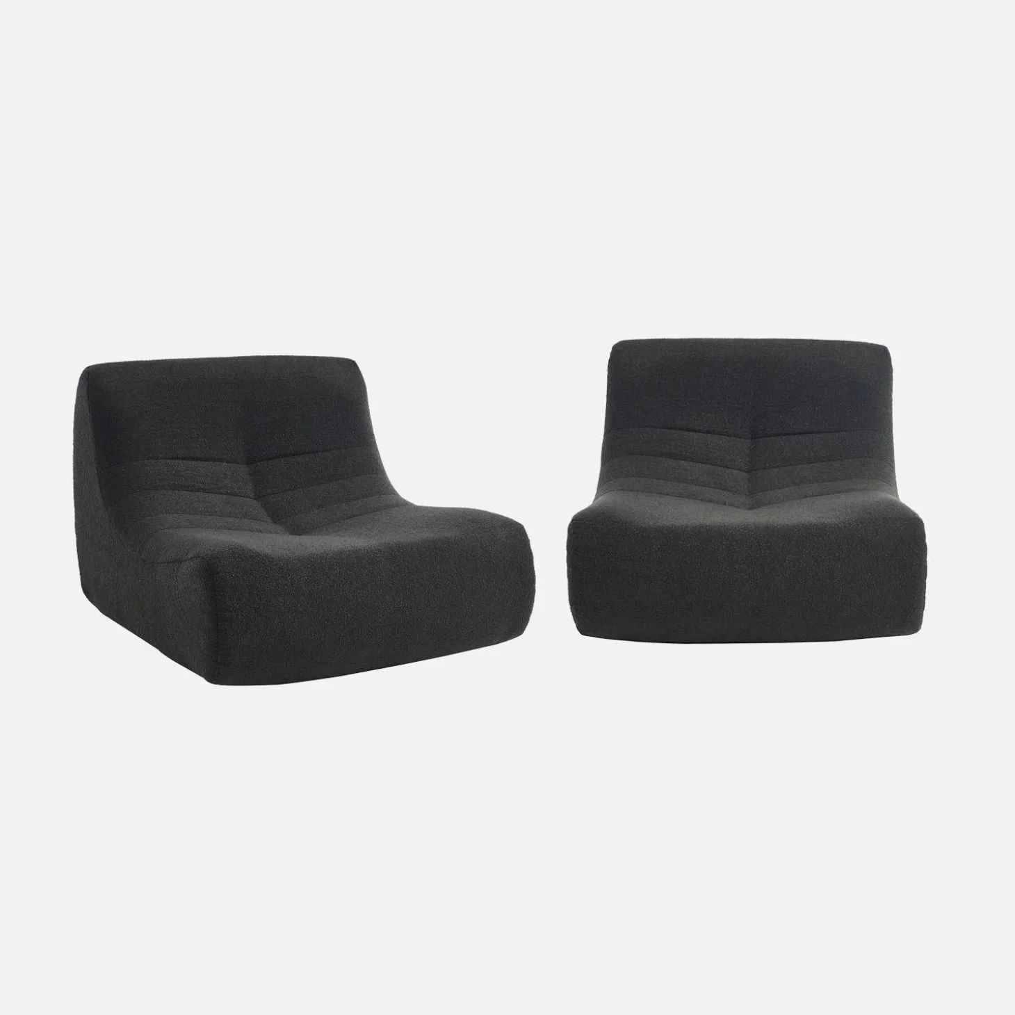 Fauteuils boucléstof Sokol 1 zitplaats (set van 2)