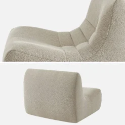 Fauteuils boucléstof Sokol 1 zitplaats (set van 2)