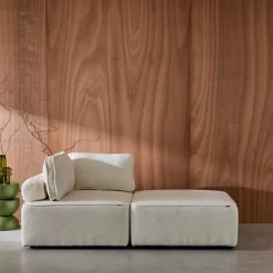 Fauteuils boucléstof 1 zitplaats (set van 2)