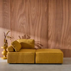 Fauteuils boucléstof 1 zitplaats (set van 2)