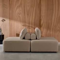 Fauteuils boucléstof 1 zitplaats (set van 2)