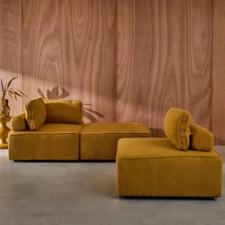 Fauteuils boucléstof 1 zitplaats (set van 3)
