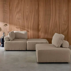 Fauteuils boucléstof 1 zitplaats (set van 3)