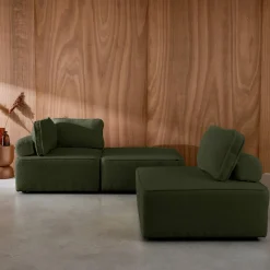 Fauteuils boucléstof 1 zitplaats (set van 3)