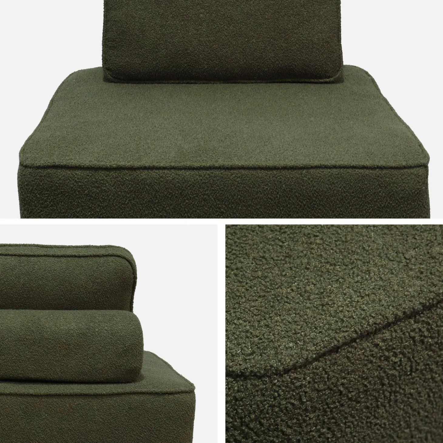 Fauteuils boucléstof 1 zitplaats (set van 2)