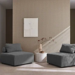 Fauteuils corduroy 1 zitplaats (set van 2)