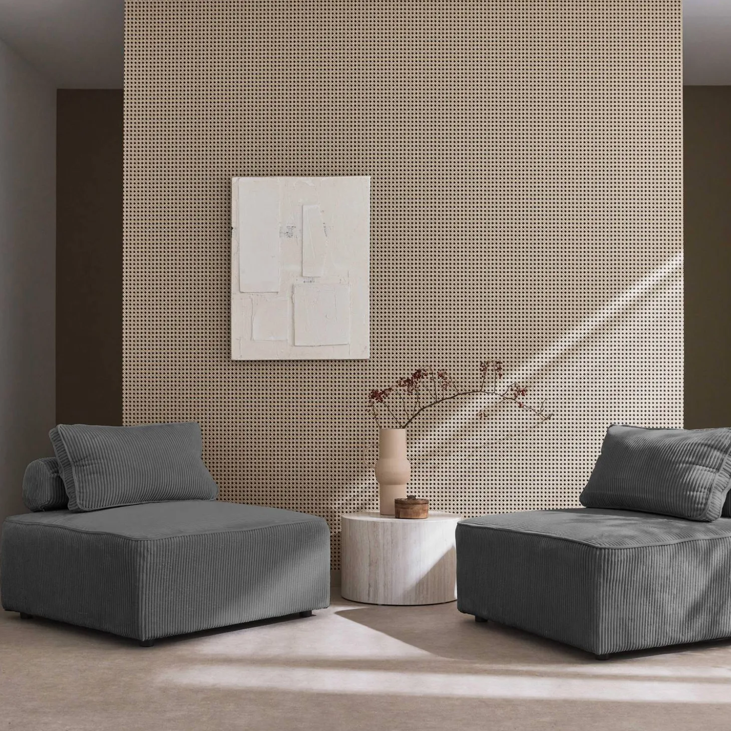Fauteuils corduroy 1 zitplaats (set van 2)