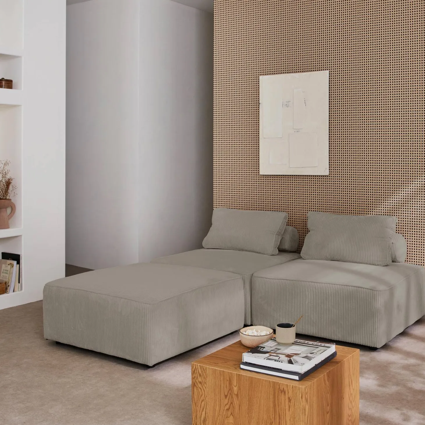 Fauteuils corduroy 1 zitplaats (set van 3)