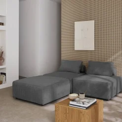 Fauteuils corduroy 1 zitplaats (set van 3)