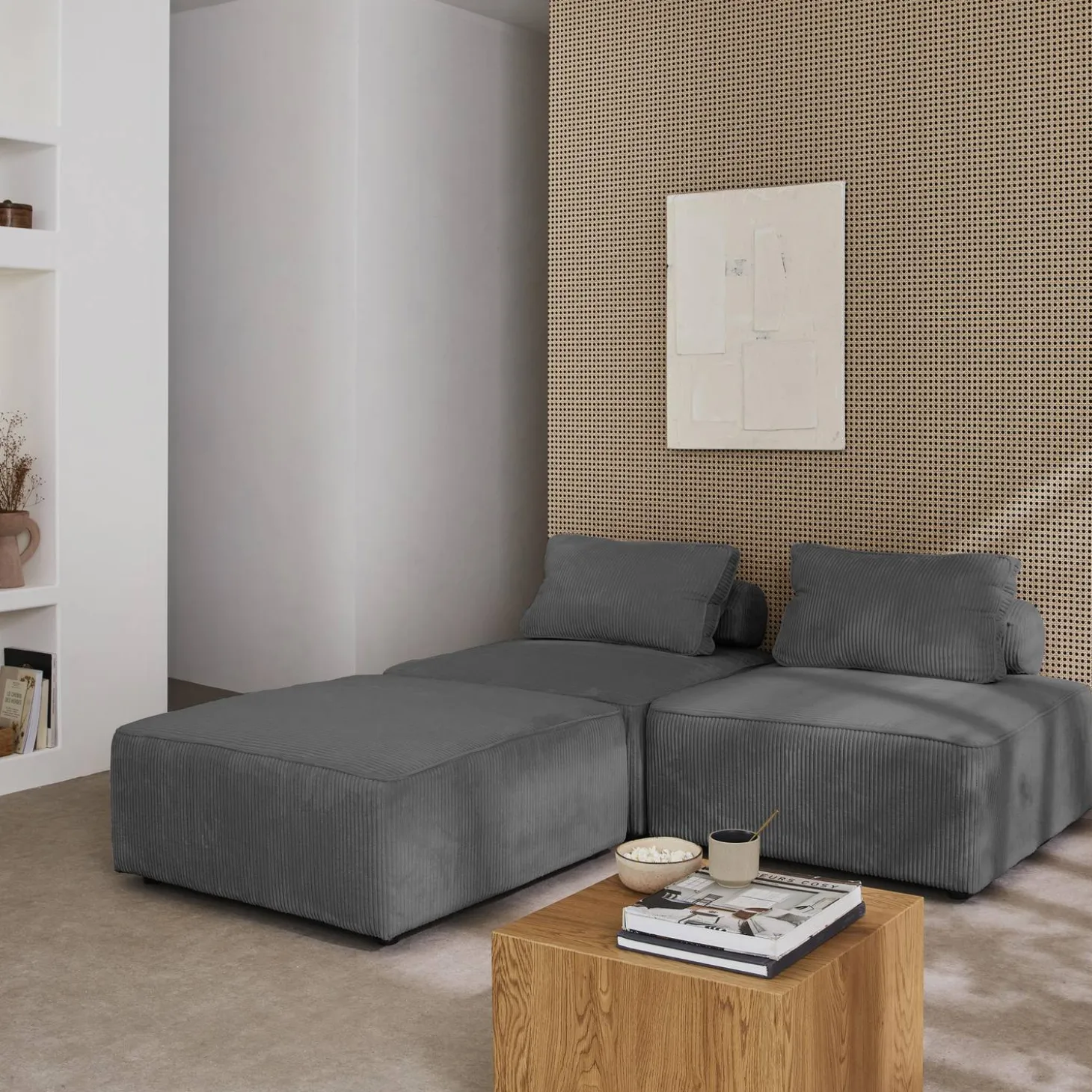 Fauteuils corduroy 1 zitplaats (set van 3)