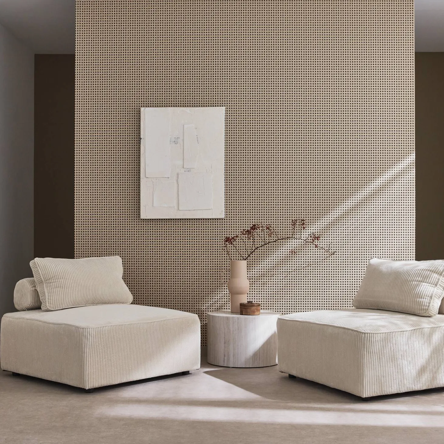 Fauteuils corduroy 1 zitplaats (set van 2)