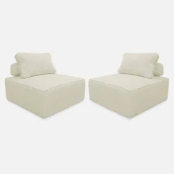 Fauteuils corduroy 1 zitplaats (set van 2)