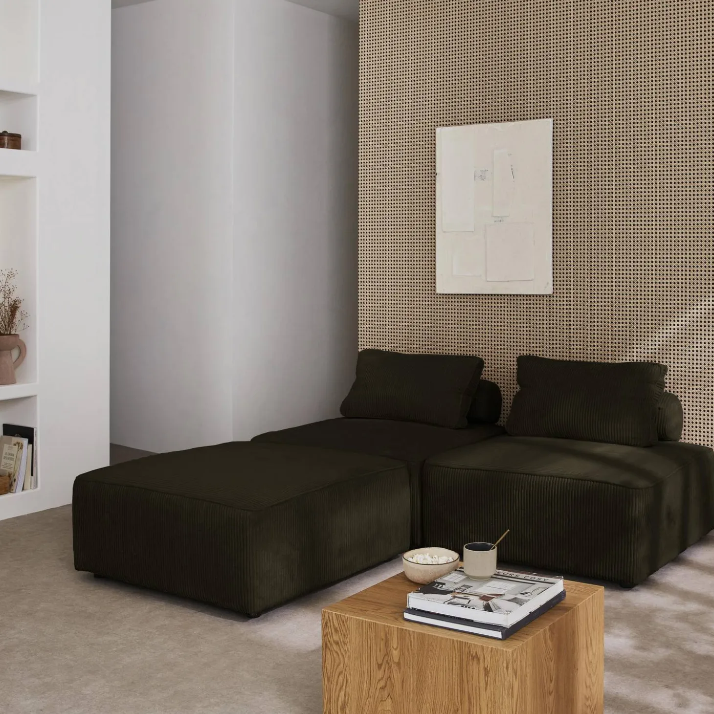 Fauteuils corduroy 1 zitplaats (set van 3)