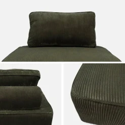 Fauteuils corduroy 1 zitplaats (set van 3)