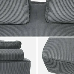 Fauteuils in corduroy 2 zitplaatsen (set van 2)