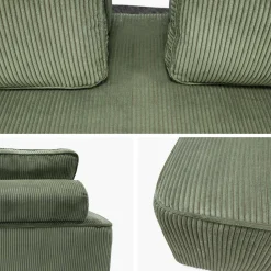 Fauteuils in corduroy 2 zitplaatsen (set van 2)