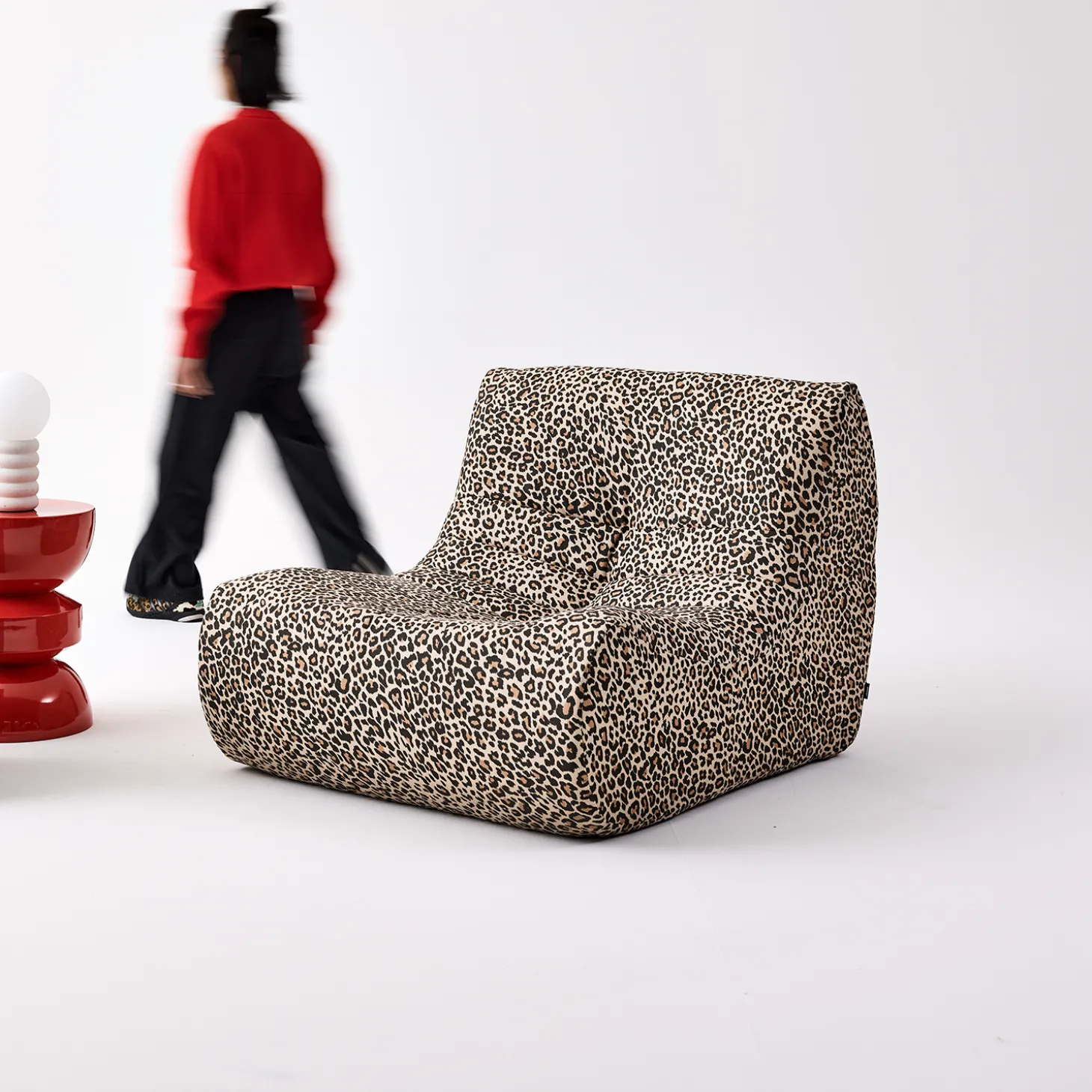 Fauteuil stof Sokol 1 zitplaats luipaardprint