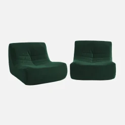 Fauteuils waterafstotend velours Sokol 1 zitplaats (set van 2)