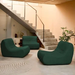Fauteuils waterafstotend velours Sokol 1 zitplaats (set van 3)