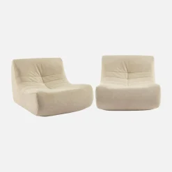 Fauteuils waterafstotend velours Sokol 1 zitplaats (set van 2)