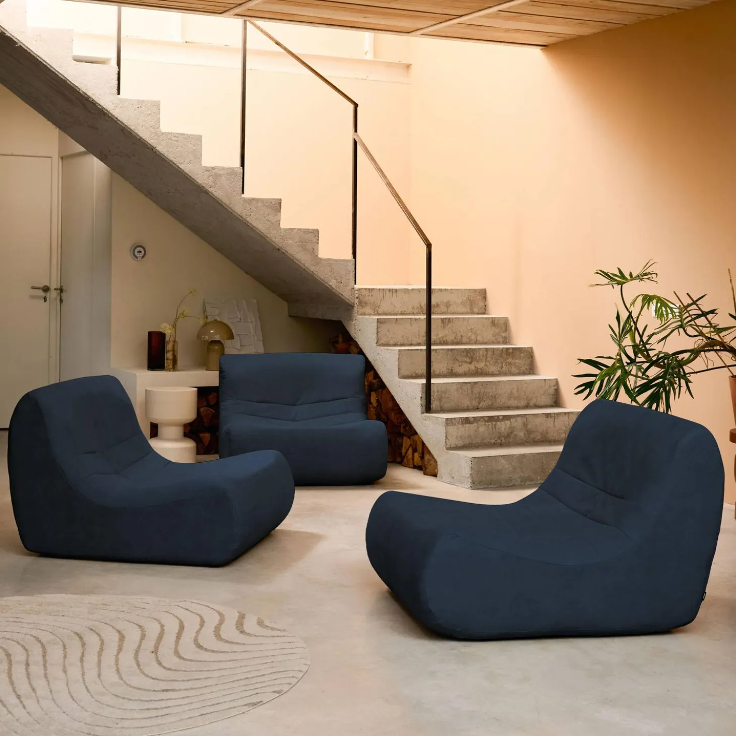 Fauteuils waterafstotend velours Sokol 1 zitplaats (set van 3)
