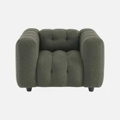 Fauteuil van bouclé stof met structuur, 1 zitplaats