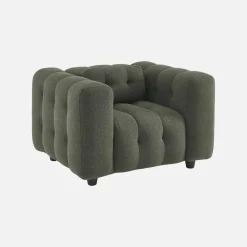 Fauteuil van bouclé stof met structuur, 1 zitplaats