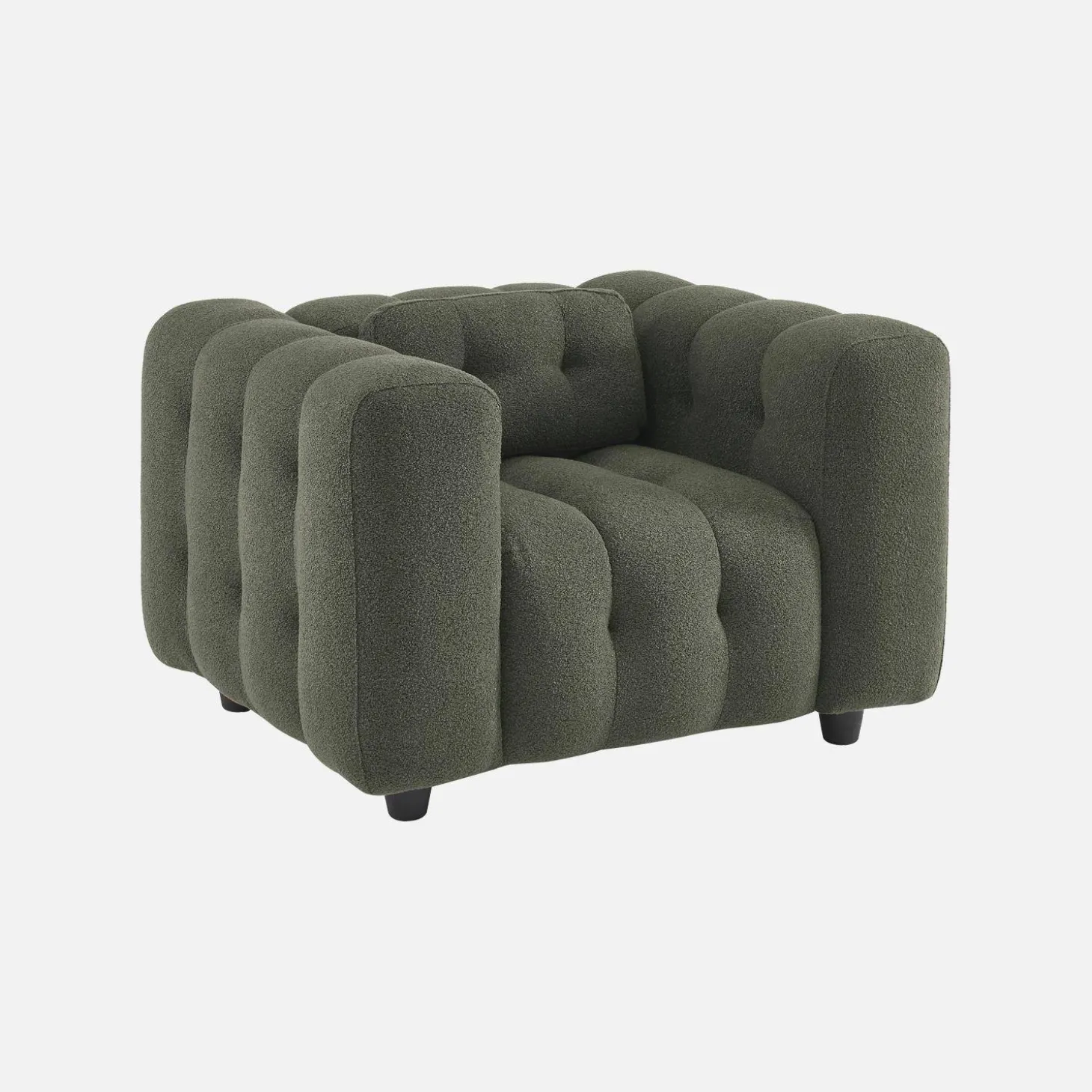 Fauteuil van bouclé stof met structuur, 1 zitplaats