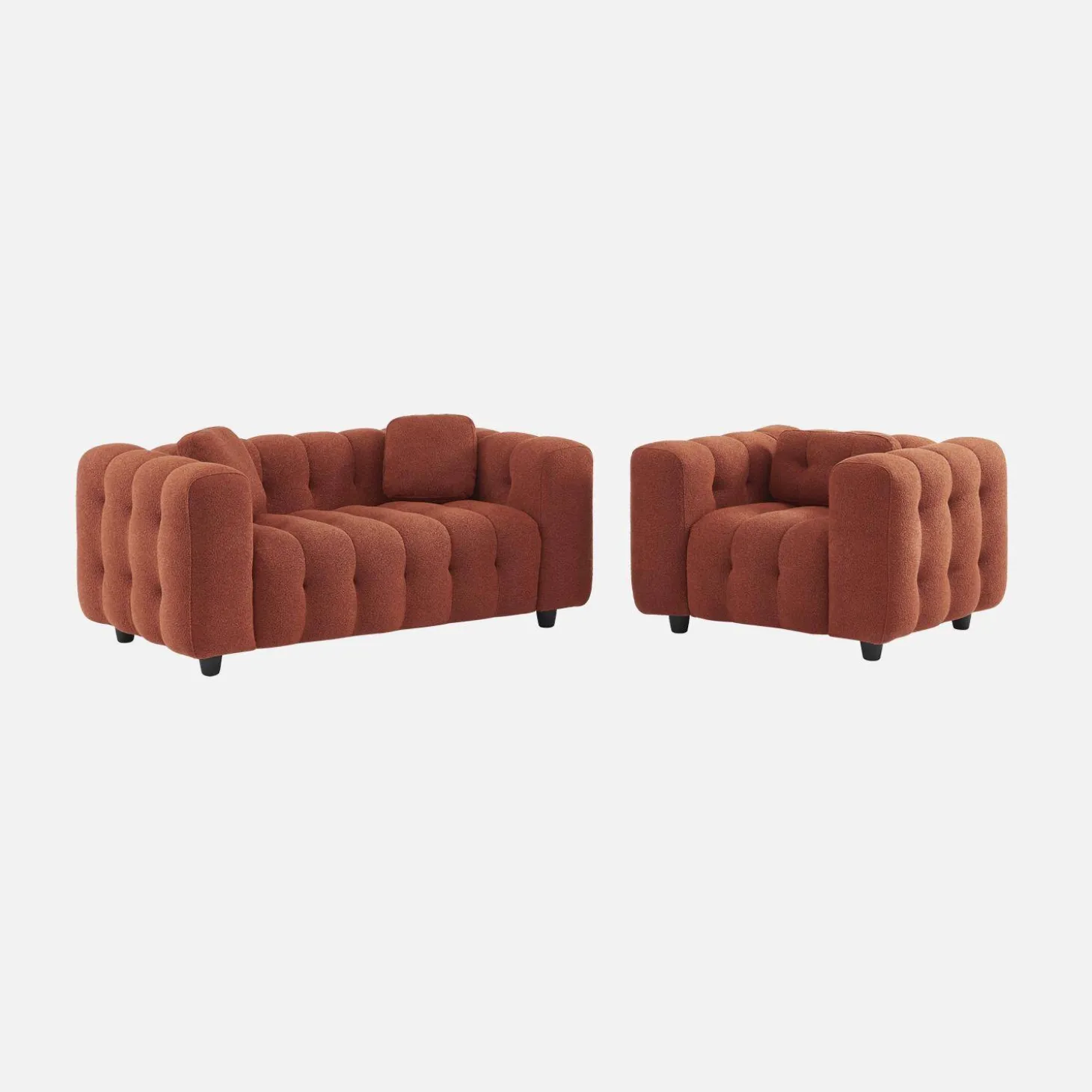 Fauteuil van bouclé stof met structuur, 1 zitplaats