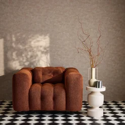 Fauteuil van bouclé stof met structuur, 1 zitplaats