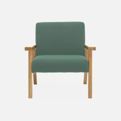 Fauteuil voor kinderen van hout en corduroy