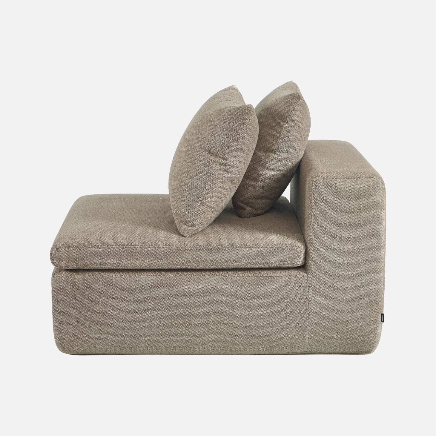 Fauteuil voor modulaire bank chenille stof 1 zitplaats