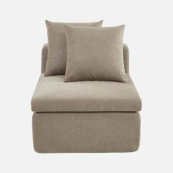 Fauteuil voor modulaire bank chenille stof 1 zitplaats