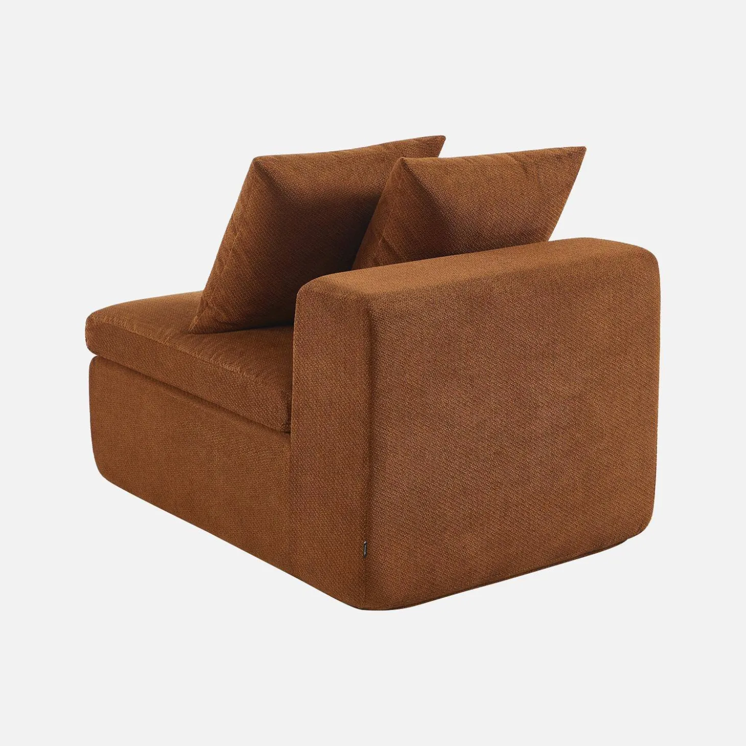 Fauteuil voor modulaire bank chenille stof 1 zitplaats
