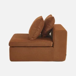 Fauteuil voor modulaire bank chenille stof 1 zitplaats
