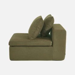 Fauteuil voor modulaire bank chenille stof 1 zitplaats